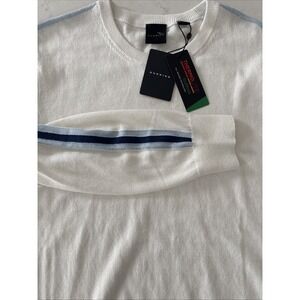 Dunning‎ Mens M White Conserve Thermolite Merino Wool Blend Sweater D7F23S173M